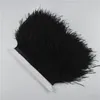 Autres fournitures de fête d'événement 1M 5M 10 mètres 8-10CM Garnitures de plumes d'autruche noires Plume d'autruche blanche naturelle pour frange de ruban artisanal pour jupe vêtements de fête 231114