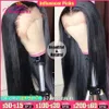 Synthetic s Princess 13x413x6 HD Transparent Lace Front Human Hair PrePlucked 4x4 Clre Brazilian Straight Frontal 231115