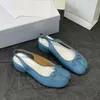 Tabi Shoe Women Ballerinas Luxury Designer Tabi Ballerina Sandal Pół swobodne buty bez poślizgu Ballef Flat Skórzane but jagnięta łydki taneczne mokasyny