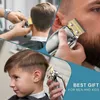 Aparador de cabelo hatteker masculino clippers profissional barbeiro corte aliciamento kit com manto cabeleireiro recarregável 231115