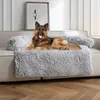 kennels pens Calming Dog Bed Fluffy Plush Dog Mat for Furniture Protector with Removable Washable Cover for Large Medium Small Dogs and Cats 231114