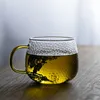 Teetasse aus Glas mit Griff, Hammermuster, kreative Frühstückstasse, großes Fassungsvermögen, Ananastasse, Safttasse, Blumenteetasse