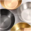 Andere serviesgoed roestvrijstalen kruidensaus Schotel Food Dip Bowls Round Tray Sushi azijn Soja Sja Saucer voorgerecht borden LX3956 DRO DHSBC