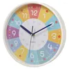 Orologi da parete Orologio didattico colorato con movimento silenzioso da 10 pollici per aula, sala giochi, camere da letto, cameretta dei bambini