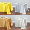 Table Cloth 1pcs Satin Tablecloth Modern Style White Dining Table Decor for Christmas Wedding Party Table Cover22Solid Color Cloth Home Deco 231115