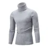 Automne et hiver nouveau col haut pâte frite torsions chemise de fond pull pour hommes chaud