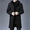 Męskie Down Parkas Najwyższej jakości Zima Zima Nowa marka projektant Casual Fashion Emwear Kurtka Men Longline Windbreaker Płaszcze Mężczyźni Ubranie 231115