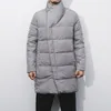 Hommes vers le bas rétro hiver manteau hommes solide Parka mode pardessus vêtements d'extérieur longue coton rembourré veste épaisse taille 5Xl KK3046