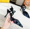 디자이너 Baquette High Heeled Single Shoes Fashion Women Pumps Colibri Lite Sandal Luxury Sheepskin Leather Jacquard High Heeled Sandals 크기 35-41