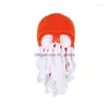 Berets Novelty Funny Tentacle Octopus Hat Handmade Crochet Cthhu Beard Beanie Mens Womens Knit Wind Mask Cap Halloween Anima Dhgarden Dh9Ms