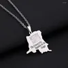 Pendant Necklaces Fashion African Country Map Necklace For Women Men Ethiopia Cities 18k Gold Plated Stainless Steel Jewellery