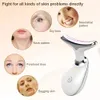Dispositivos de cuidados faciais Dispositivo de beleza de pescoço EMS Lifting Massager Pele Aperte LED Pon Terapia Anti Rugas Removedor de Queixo Duplo 231115