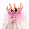 Haaraccessoires Goudpoeder Lace Pearl Crown Kleine haarspeld Kinderen Meisje Baby Princess Head Sieraden