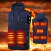 Vestes de chasse USB Gilet auto-chauffant à sept zones Chauffage intelligent Température constante Hiver Sport de plein air Camping Randonnée Chaud Unisexe