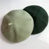Berretti Cappello da artista francese Cappellino invernale in lana calda e spessa Cappelli rotondi multicolori Cappellino da zucca