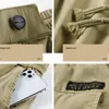 Men's Shorts Plus Size 29-38 Summer Men Loose Cotton Baggy Multi-pocket Knee Length Work Overall Military Cargo Trousers