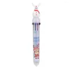 6/10Colors Boy Girls Gifts School Decor Xmas Stationery Santa Claus Pen Cartoon Ball-punkt God jul