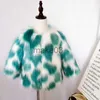 Ceketler 3-12 Yıllık Kızlar Kış Kış Sivil Kürk Ceket Sıcak Katlar Sevimli Bulanık Dış Giyim Çocuk Çocuk Pembe Yeşil Polar Dış Giyim Yüksek Kalite J231115