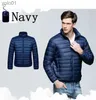 Parkas masculinas leves e resistentes à água, jaqueta puffer empacotável, outono inverno 2021, novo casaco casual padrão l231115