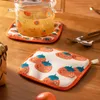 Table Mats Cotton Linen Pot Pad Insulation Household Kitchen National Style Square Dining Easy To Clean Bowl