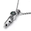 Pendant Necklaces Stainless Steel Ornament Retro Titanium Horn Musical Instrument Creative Music