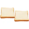 Party Decoration 2PCS Duurzaam gesimuleerd brood Toast Model Kitchen Pography Props Home Decor