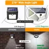 Décorations de jardin 2/4/8/10 pièces lumière solaire extérieure 100 mur LED lampe PIR capteur de mouvement lumières étanches pour la décoration de rue 230414