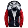 Mens Hoodies Sweatshirts Patchwork Fleece Hoodie Winter Thick Casual Hooded Cardigan Fashion Bomber Fur Jackets Zipper Coat 5xl 231114