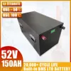 SEENRUY 52V 150Ah Bateria de titanato de lítio com 150A BMS 7800W LTO para estação de energia eólica Base de telecomunicações de armazenamento de energia