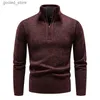 Sweter męski swetr na wpół zamek błyskawiczny Sweter Pluszowy i gruby płaszcz Silny kolor SWEAT Kolorowy SWEATER DUŻY SWEATER Q231115
