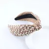 Hair Clips Headdress Fashion Wide Brim Leather Pearl Particle Hoop Ladies Temperament Ball Casual Accessories 908