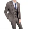 Męskie garnitury Blazers S7xl Blazervestpants Butique moda męska Męska Plaid Casual Business Suit Highend Social Formal 3 szt. Set Set Groom Wedding 231114