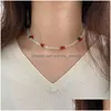 Perlenketten Volaf Niedliche Böhmen-Choker-Halskette für Frauen Handgefertigte Perlen-Kirschkernperlen-Schmuck Frau Vne133 Drop Delivery Jewel Dhwlp