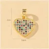 Charms Voleaf DIY White Stone Heart Charms Pendentif Petit Rainbow Supply pour la fabrication de bijoux faits à la main Accessoires VJC104 Drop Delivery J Dhvsd