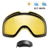 Óculos de esqui óculos de esqui magnético snowboard óculos para homens mulheres snowmobile esqui óculos de camada dupla lente anti-nevoeiro uv400 óculos de neve 231115