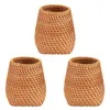 Assiettes 3X baguettes en rotin Tube pelle cuillères seau dîner couteaux fourchettes vaisselle maison paniers de rangement organisateur C