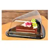 Cake Slice Container Baking Tools Cheesecake Pie Sandwich Containers Pies Holder Clear Plastic Triangle Dessert Cake Box TX0066