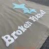 Дизайнерская модная одежда Мужские футболки Футболка Brooken Planet 23 New Letter Foam Printing с коротким рукавом Street Br Свободная мужская женская футболка