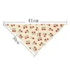 Scarves Wraps 5Pcs/Lot Muslin Cotton Baby Bibs Rainbow Cartoon Print Saliva Towel Feeing Burp Cloths Adjustable Snap Triangular Scarf 231115