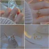 Cluster Rings Ventfilel 925 Stamp Gold Color Rose Flower Ring For Women Girl Gift Adjustable Zircons Jewelry Drop Wholesale Z0223 Deli Dhfxp