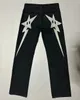 Women S Jeanse Streetwear Y2K Hip Hop Star Print Worbgy Black Pant Men Harajuku Gothic Gothic Wide Noge Spodni 231114