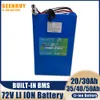 72V 20AH 30AH 35AH 40AH 50AH Oplaadbare lithium -ionbatterij voor elektrische fiets scooter golfkar zonne