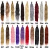 Mänskliga hårbulkar Deep Wave Twist Crochet Natural Synthetic Afro Curls flätor ombre flätningsförlängningar för kvinnor LowTempreture 231115