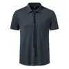 Sommermode Männer Baumwolle Kurzarm einfarbig Kordelzug lässig Baseball Jersey T-Shirt