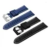 Titta på band Waterproof Nylon Watchband för Panerhai Baopo 50 Block Woven Belt Male20 22mm 24mm 26mm läderrem