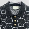 Женские свитера, дизайнерский роскошный черный вязаный топ POLO с короткими рукавами G свободного кроя для мужчин и женщин, новинка лета 2023 года O8RR