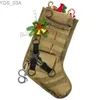 Noel Dekorasyonları Taktik Molle Stocking Noel Hediye Çorap Paketi Açık Av Airsoft Askeri Dergisi Dökme Damla Damla Çantası Depolama Çantası YQ231115