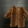 Jackets 7750 Children Coat 2023 Winter New Korean Girls Snake Leopard Fur Coat Fashionable Baby Long Padded Coat Outerwear J231115