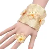 Afrikanische Luxus Manschette Armreif mit Ring Dubai Charme Gold Farbe Armreif Armband Nigeria Hochzeit Schmuck Party Geschenke