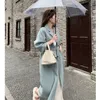 Fall/Winter 2023 New High-grade Double-sided Cashmere Coat Feminine Long Loose Over-the-knee Woolen Coat